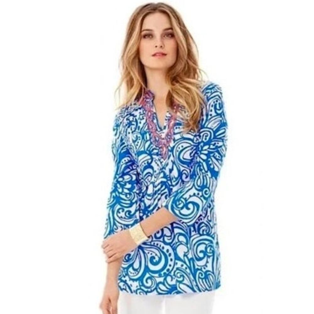 Lilly Pulitzer- Sarasota Beaded tunic top- size XXS - Picture 1 of 9